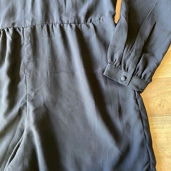 NWT Abercrombie & Fitch Black Long Sleeve Romper - size 2 - Picture 4 of 10
